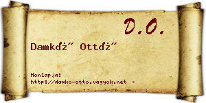 Damkó Ottó névjegykártya